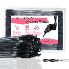 Corconess mini spoolies for eyelash extensions, precise application and separation.