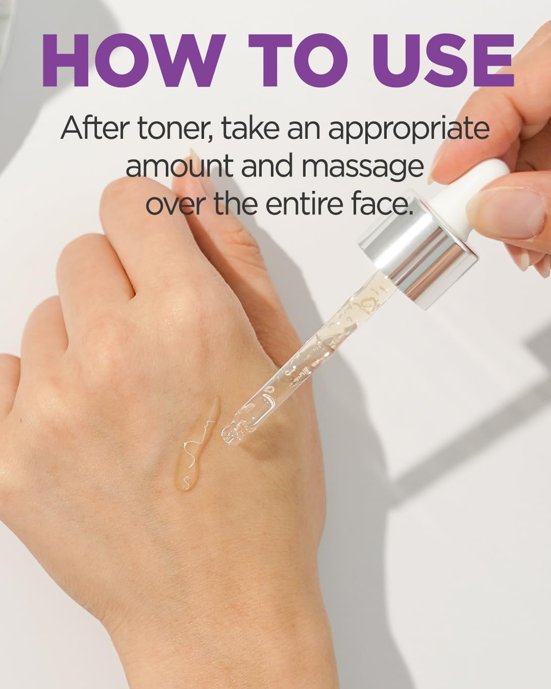 Coreana AMPLE:N 2X ampoule swatch, showcasing a luminous, plump-looking skin finish.