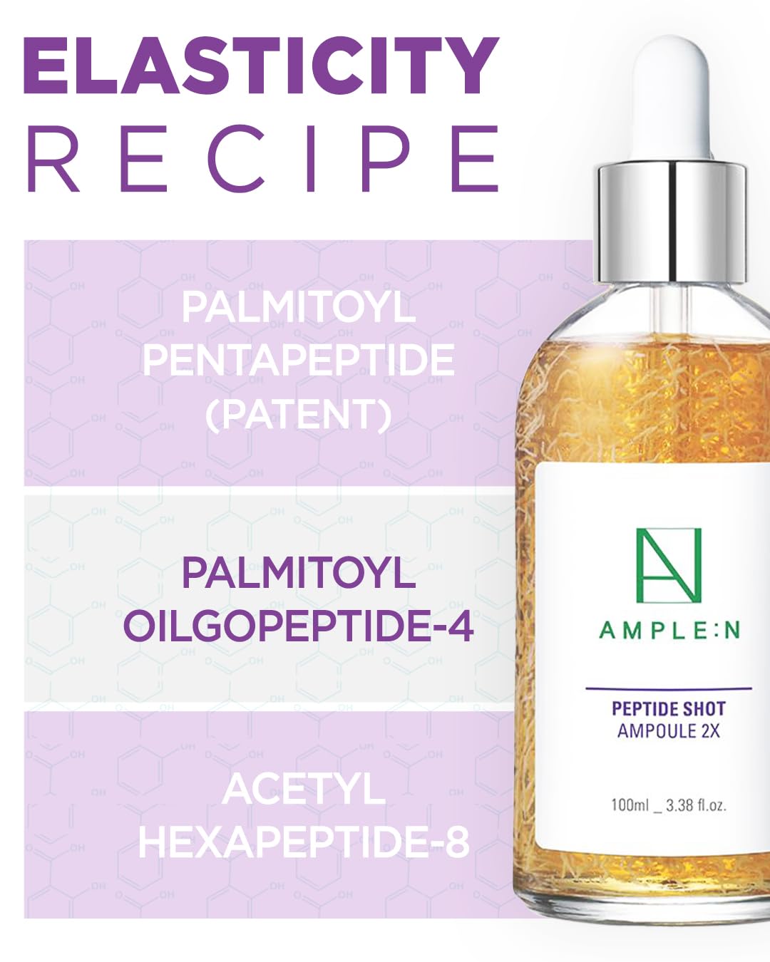 Coreana AMPLE:N 2X ampoule texture closeup, showcasing silky serum ready for absorption.