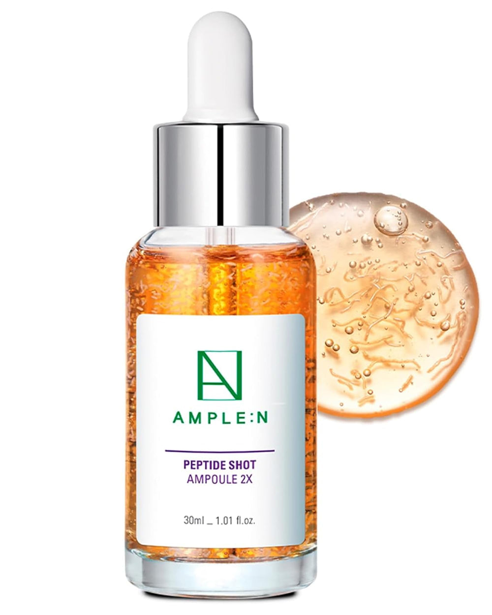 CORÉANA AMPLE:N Peptide Shot serum: botella con aplicador que mejora firmeza de la piel.