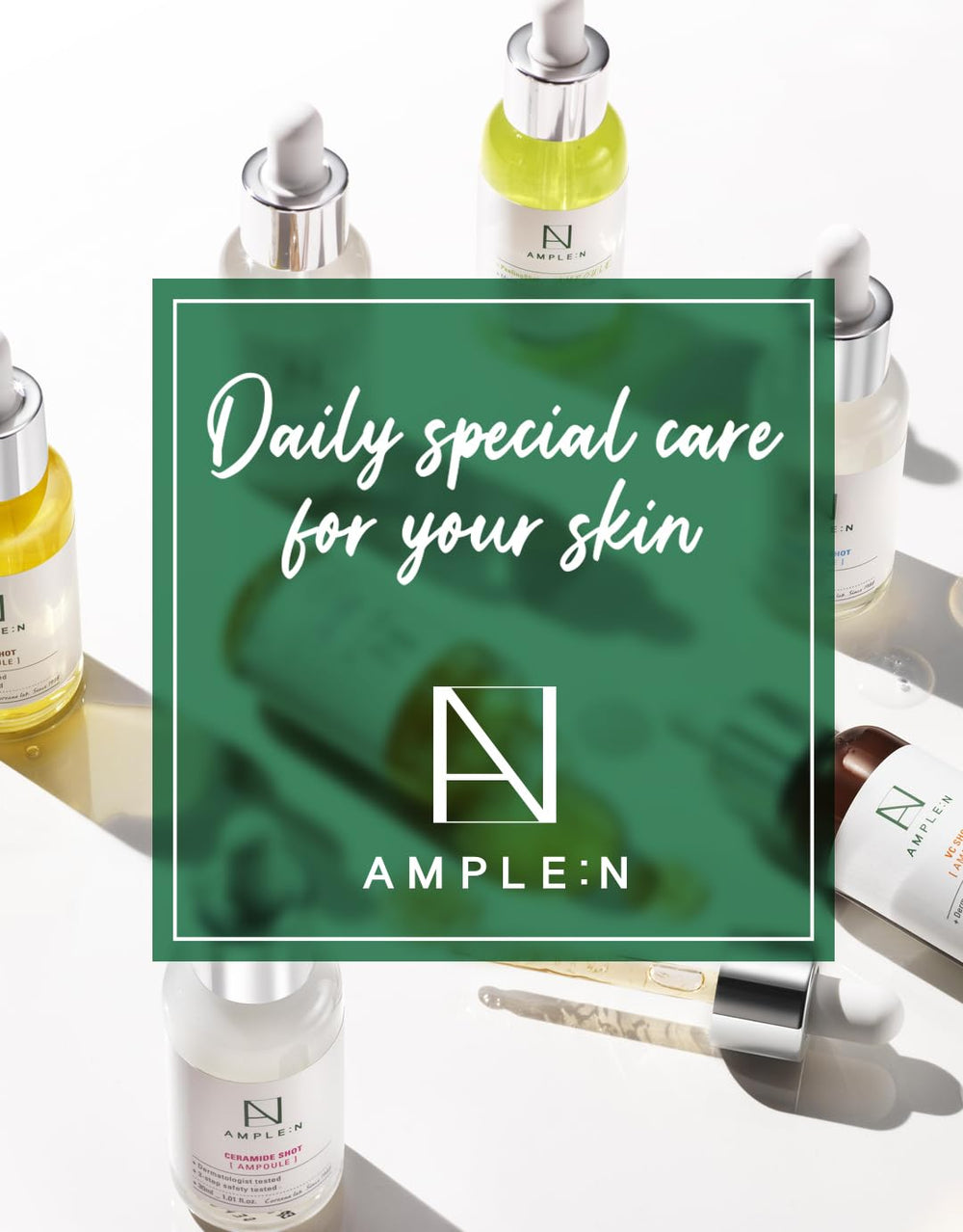 CORÉANA AMPLE:N Peptide Shot serum: hidratación duradera y textura suave para uso diario.