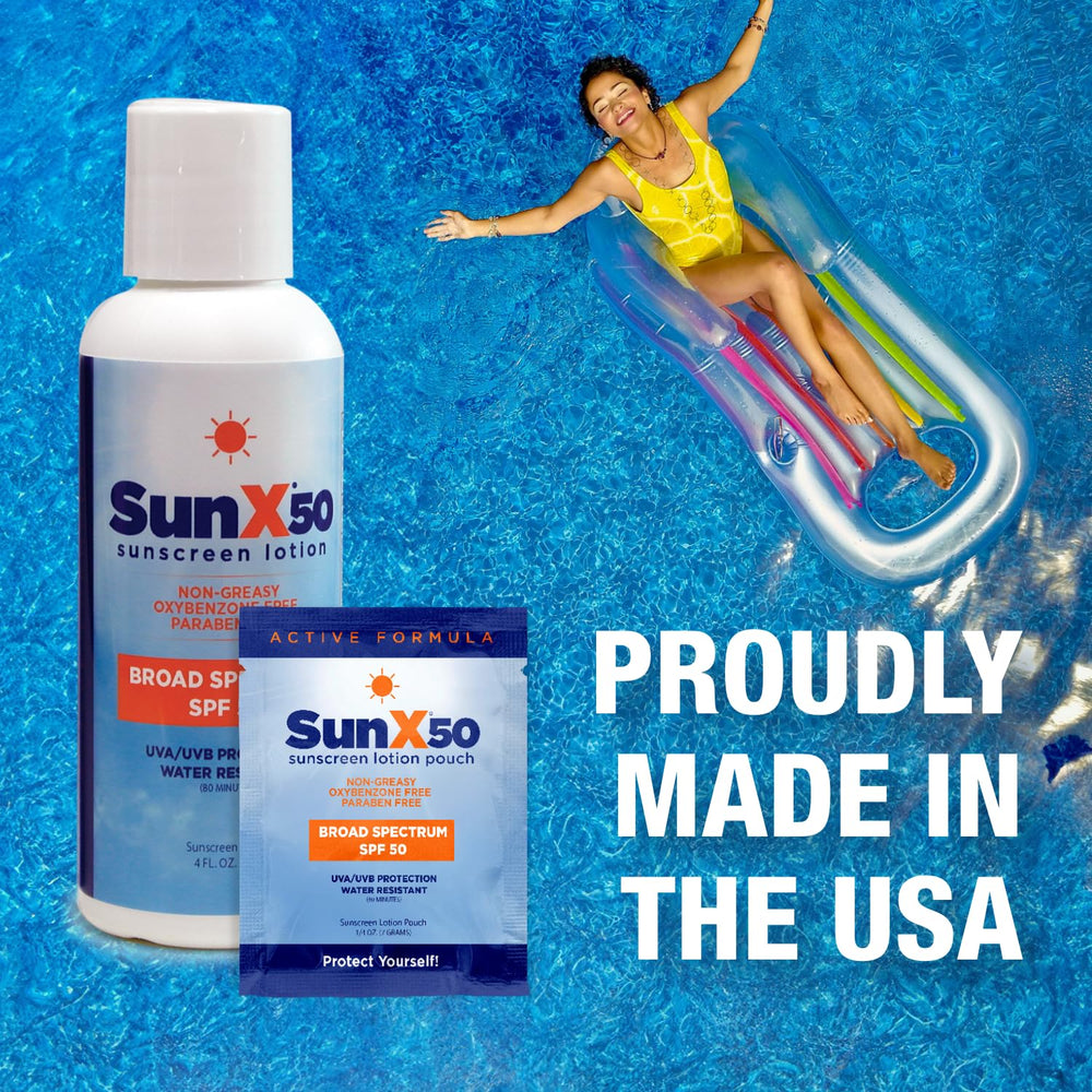 CoreTex Sun X 50 SPF aplicación rápida, sin manchas blancas.