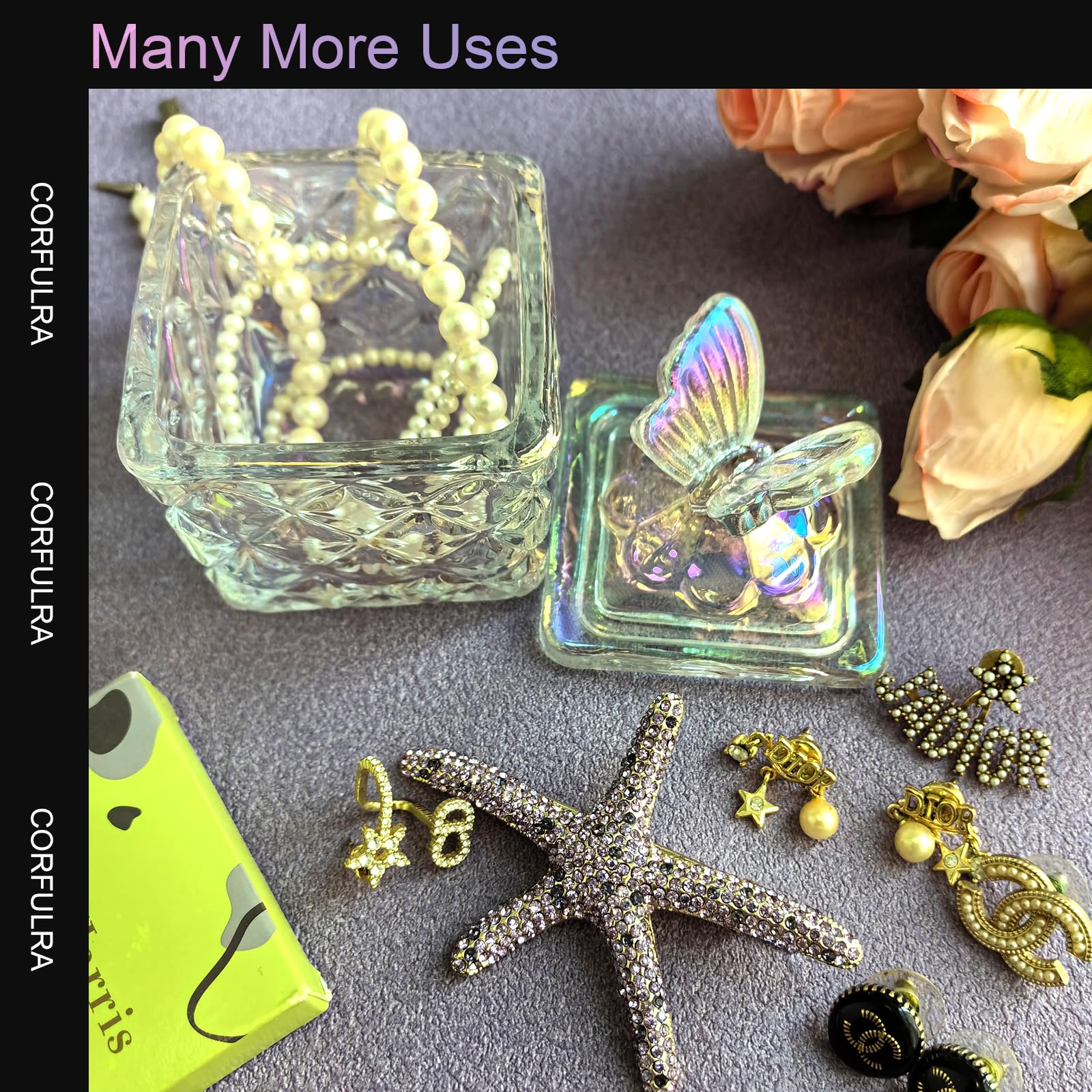 CORFULRA storage dish for nail art gems and small accessories