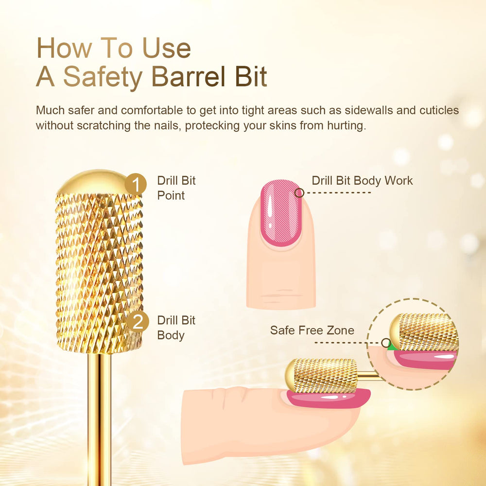 CORFULRA round-top large barrel M bit for efficient nail prep