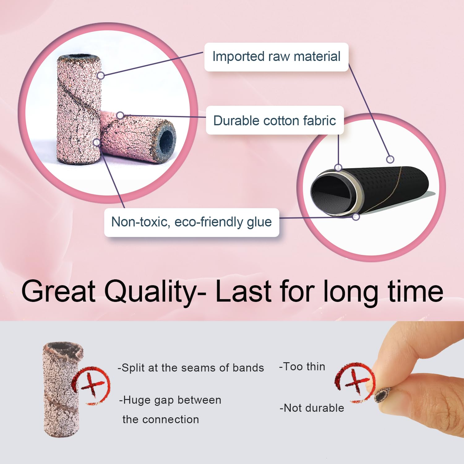 CORFULRA small nail plate smoothing band for prep on short nails.