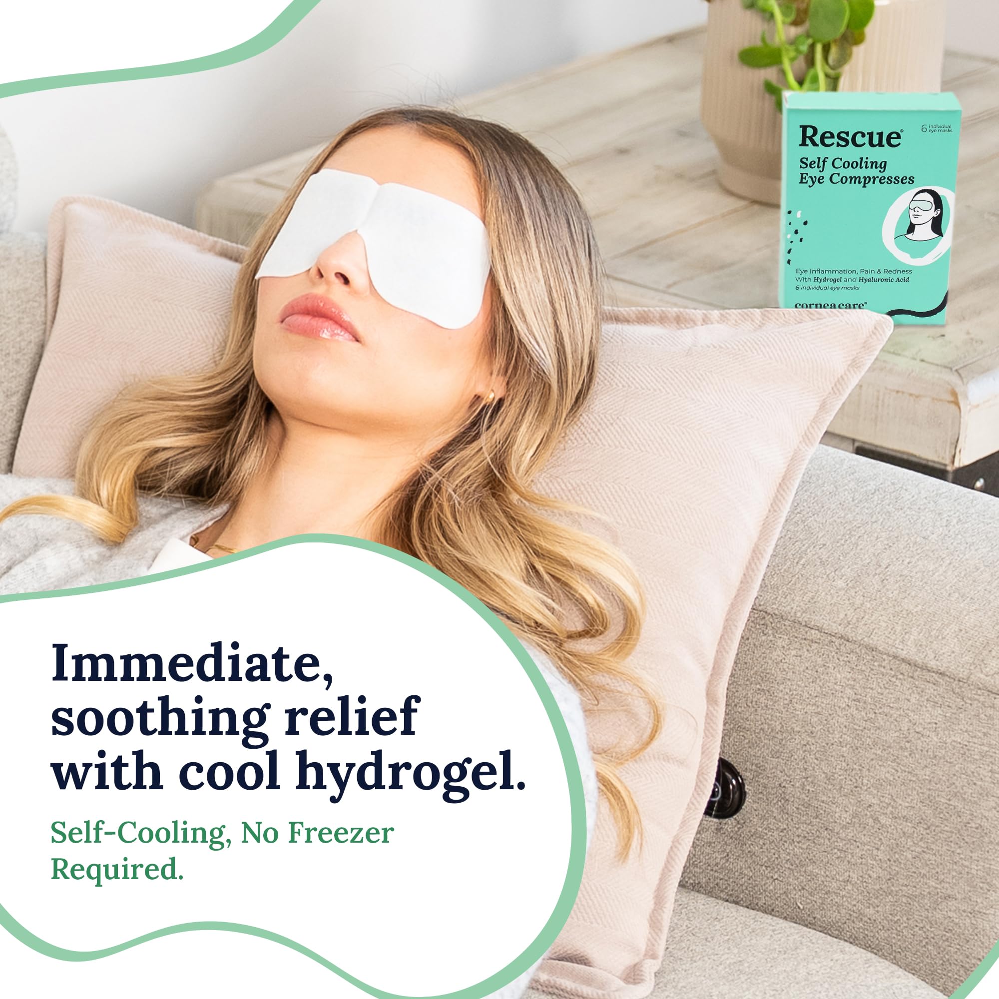 CorneaCare Rescue: textura de gel suave que hidrata la piel periocular