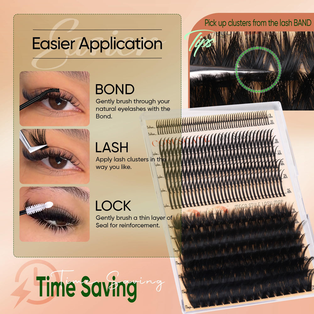 CORUSCATE complete lash clusters collection supports versatile eye looks.