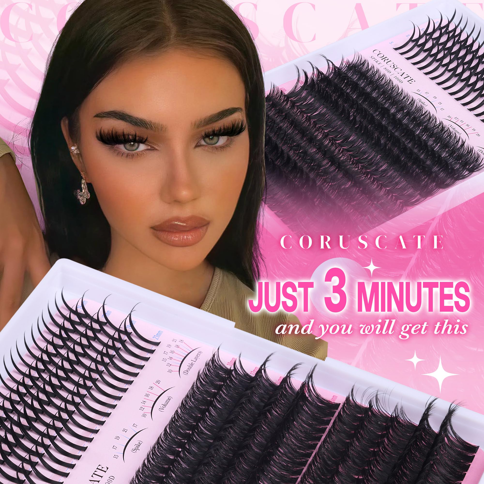 CORUSCATE fairy lash clusters deliver textured volume with easy self-application.