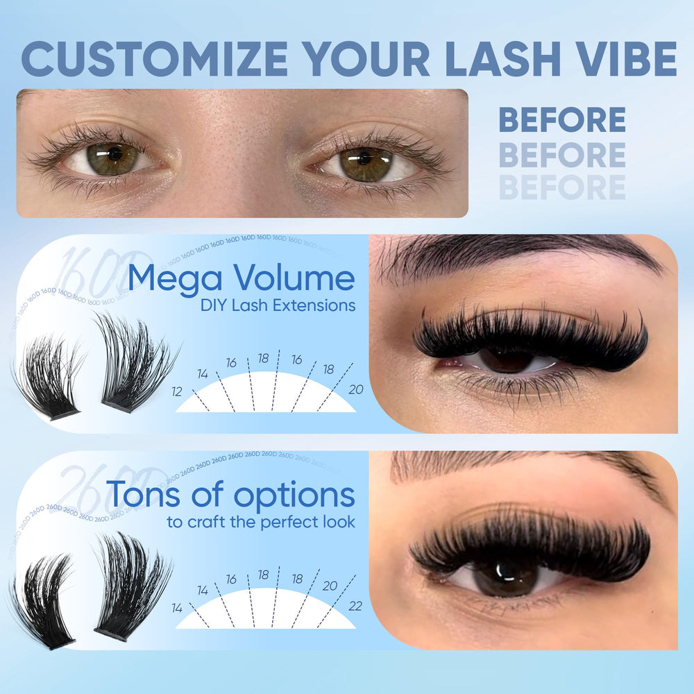 CORUSCATE lash clusters enable easy at-home application for a salon-like finish.