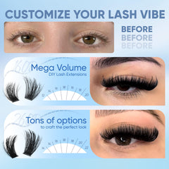 CORUSCATE lash clusters enable easy at-home application for a salon-like finish.