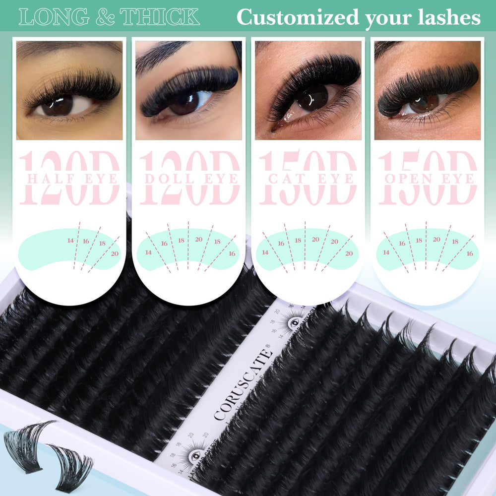 CORUSCATE German-fiber lash clusters for structured volume.