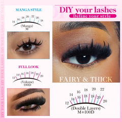 CORUSCATE lash clusters spikes 13-21mm create dramatic silhouette