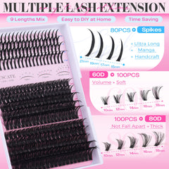CORUSCATE spike lashes 15-21mm for a bold mega look and defined eyes.