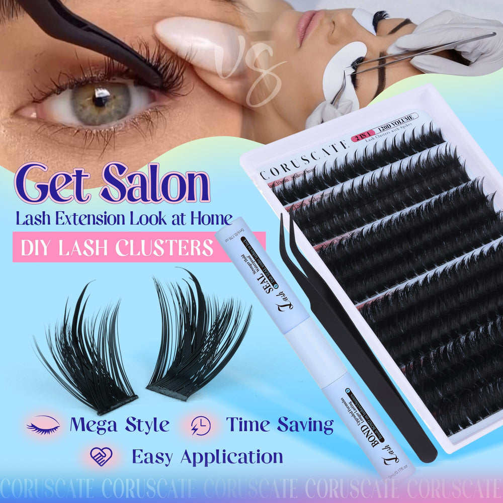 CORUSCATE precision lash tweezers for easy cluster placement