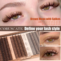 CORUSCATE manga spike lashes 14–22mm create bold silhouette for fashion looks