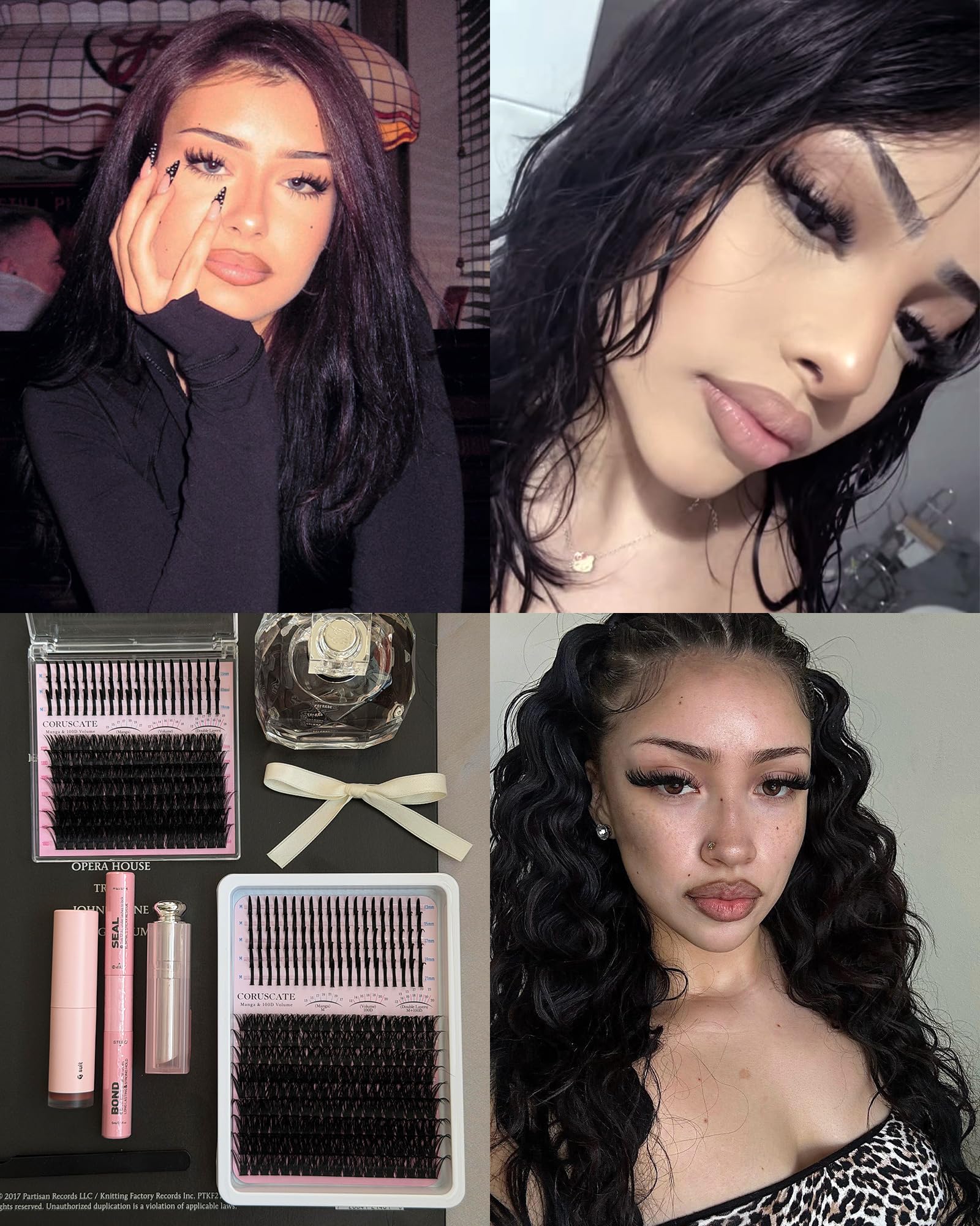 CORUSCATE manga spike lashes 15-17-19mm for versatile daytime to evening looks.