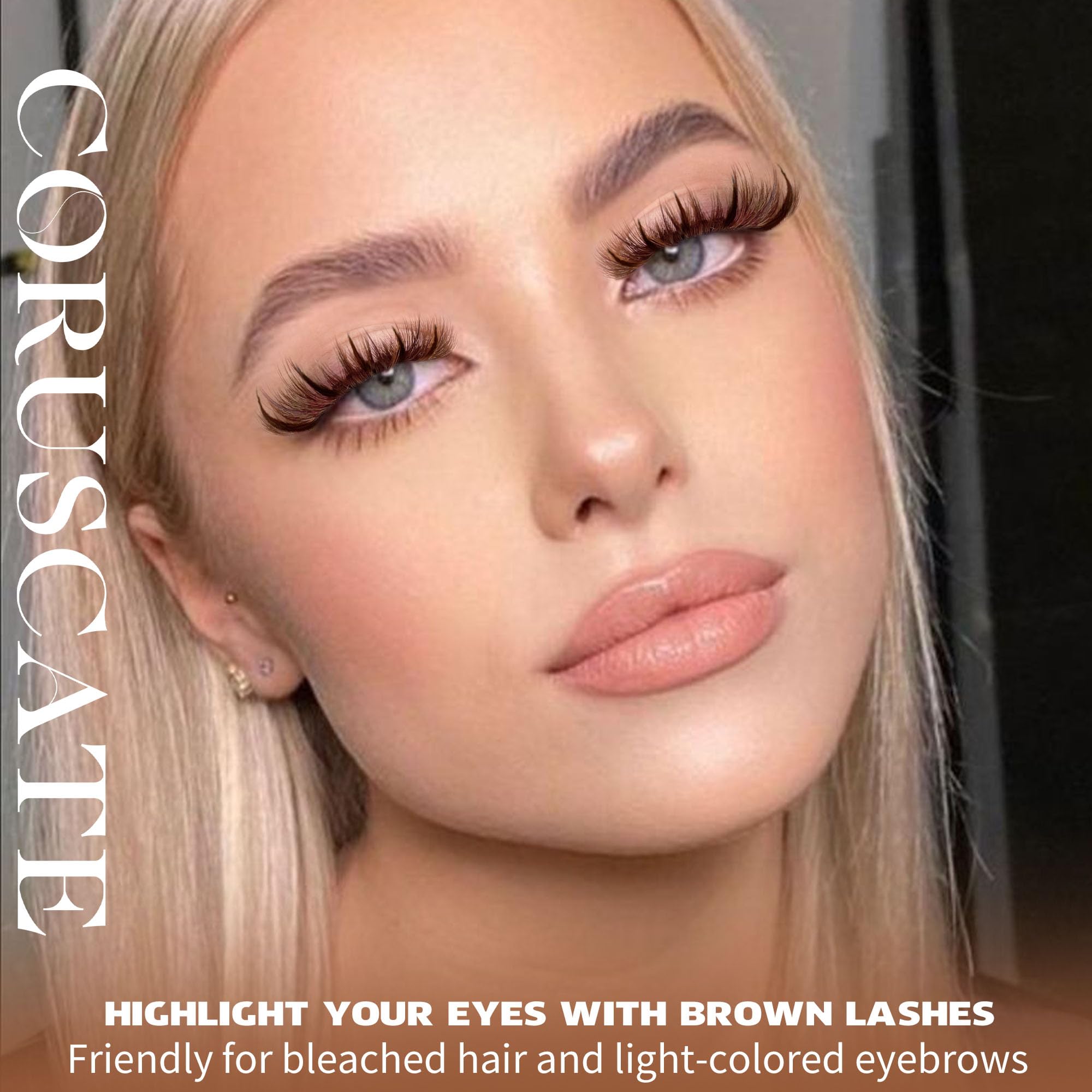 CORUSCATE premium German-fiber lash clusters stay lightweight and durable