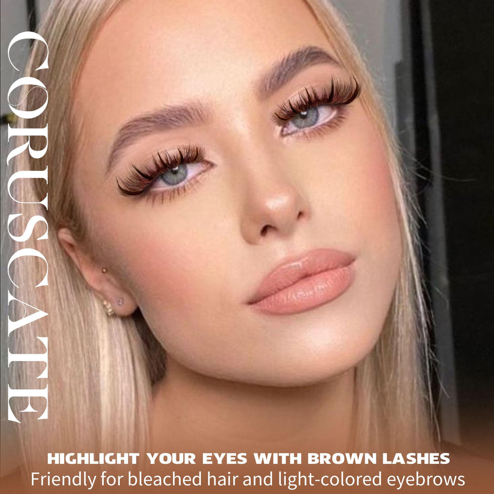 CORUSCATE premium German-fiber lash clusters stay lightweight and durable