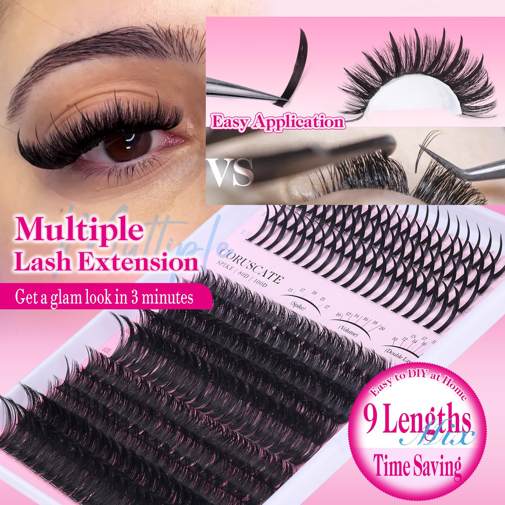CORUSCATE premium German fiber keeps lashes lightweight and long-lasting.