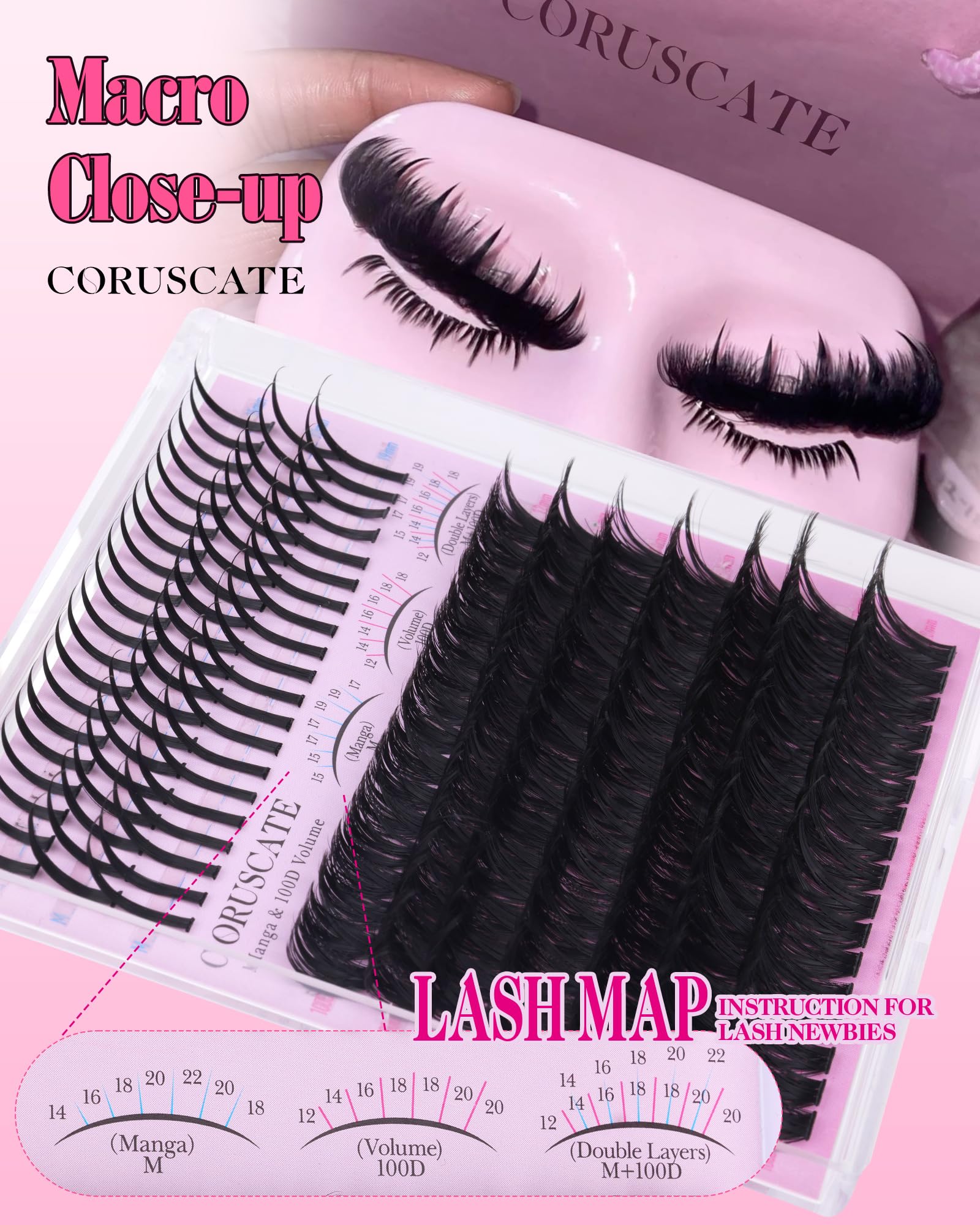 CORUSCATE premium lash fiber lightweight material enhances comfort and reuse potential.