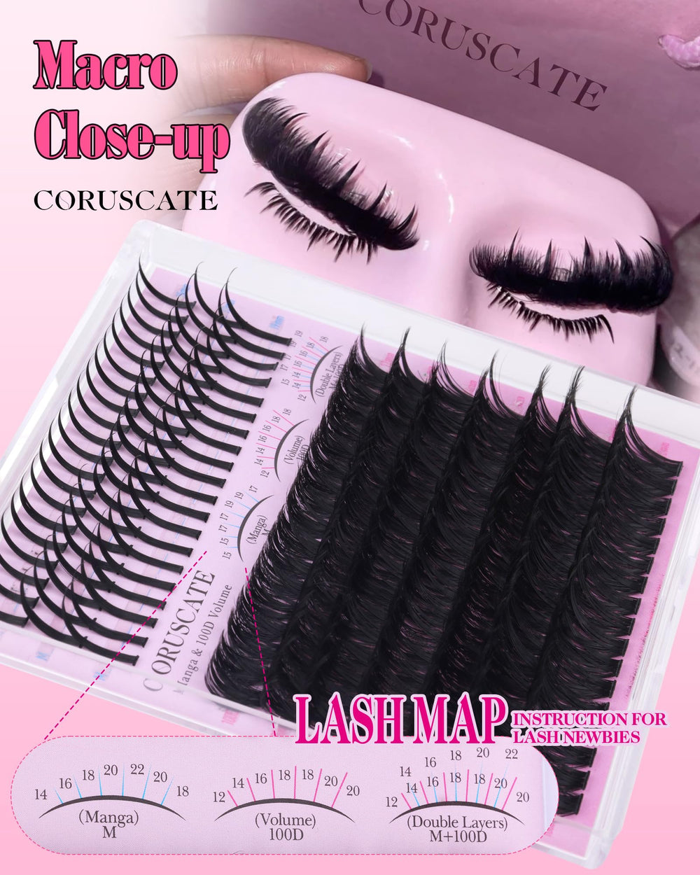 CORUSCATE premium lash fiber lightweight material enhances comfort and reuse potential.