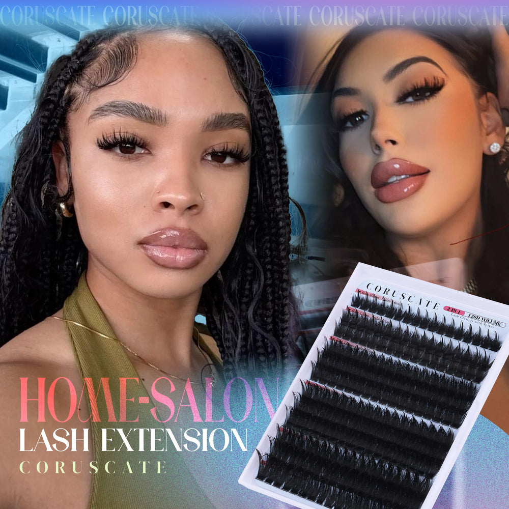 CORUSCATE Spiky Lash Clusters at-home application for salon like results.