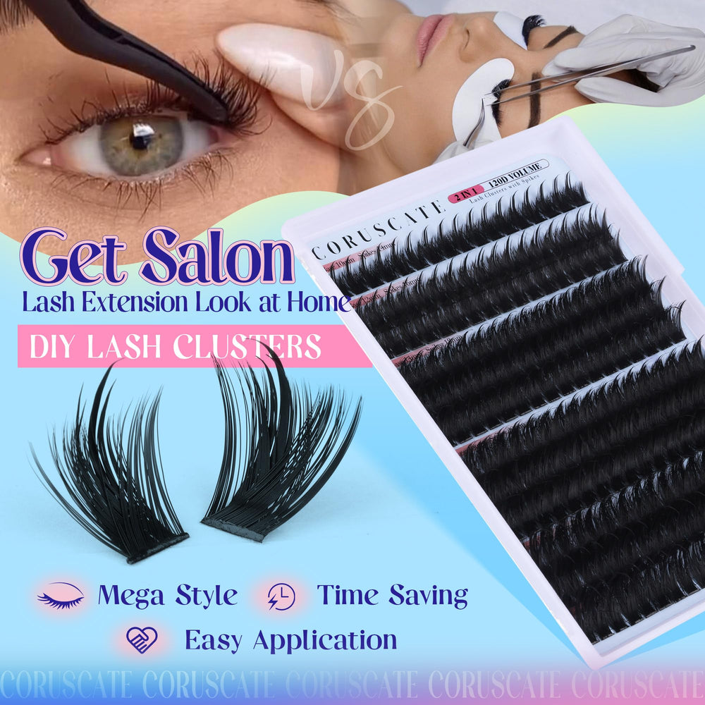 CORUSCATE Spiky Lash Clusters dramatic-look for festival-ready style.