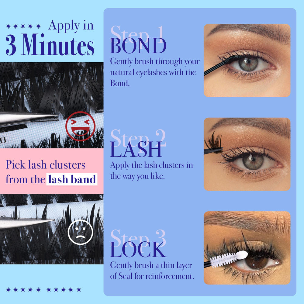 CORUSCATE Spiky Lash Clusters mink-style finish for natural lightweight feel.
