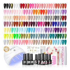 Coscelia 55-color gel nail kit with UV light for at-home manicure