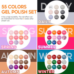 COSCELIA 55 gel color shades displayed for endless nail design options