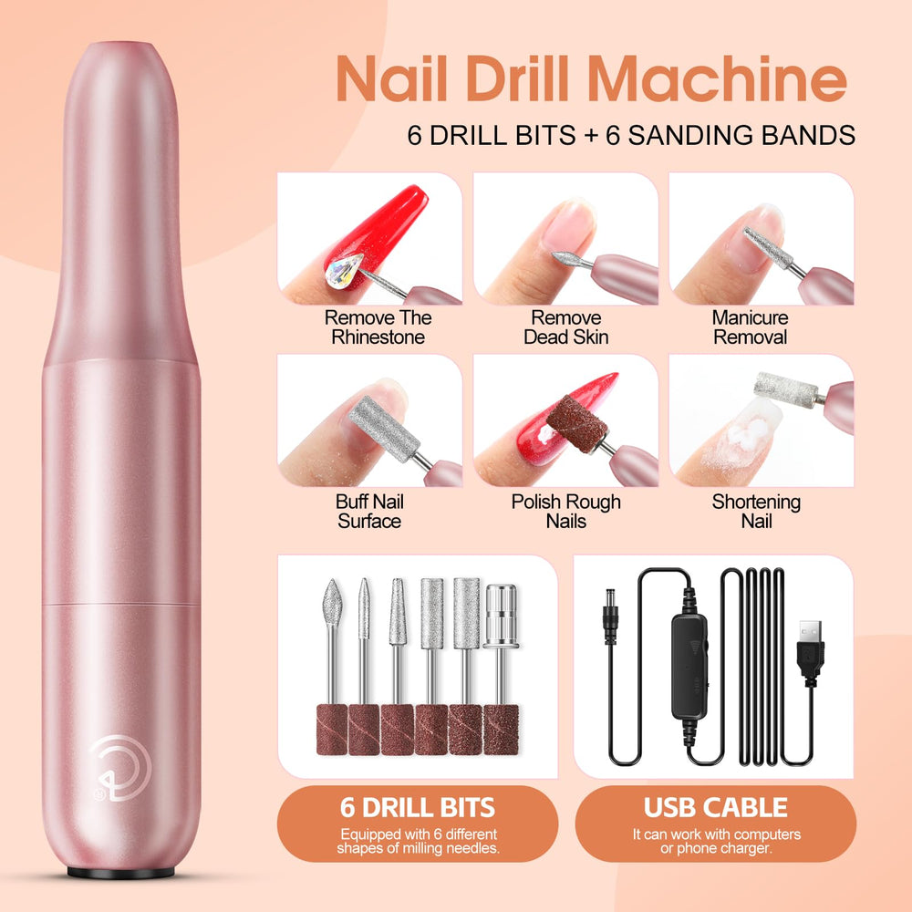 COSCELIA nail drill kit shows powerful motor for faster prep