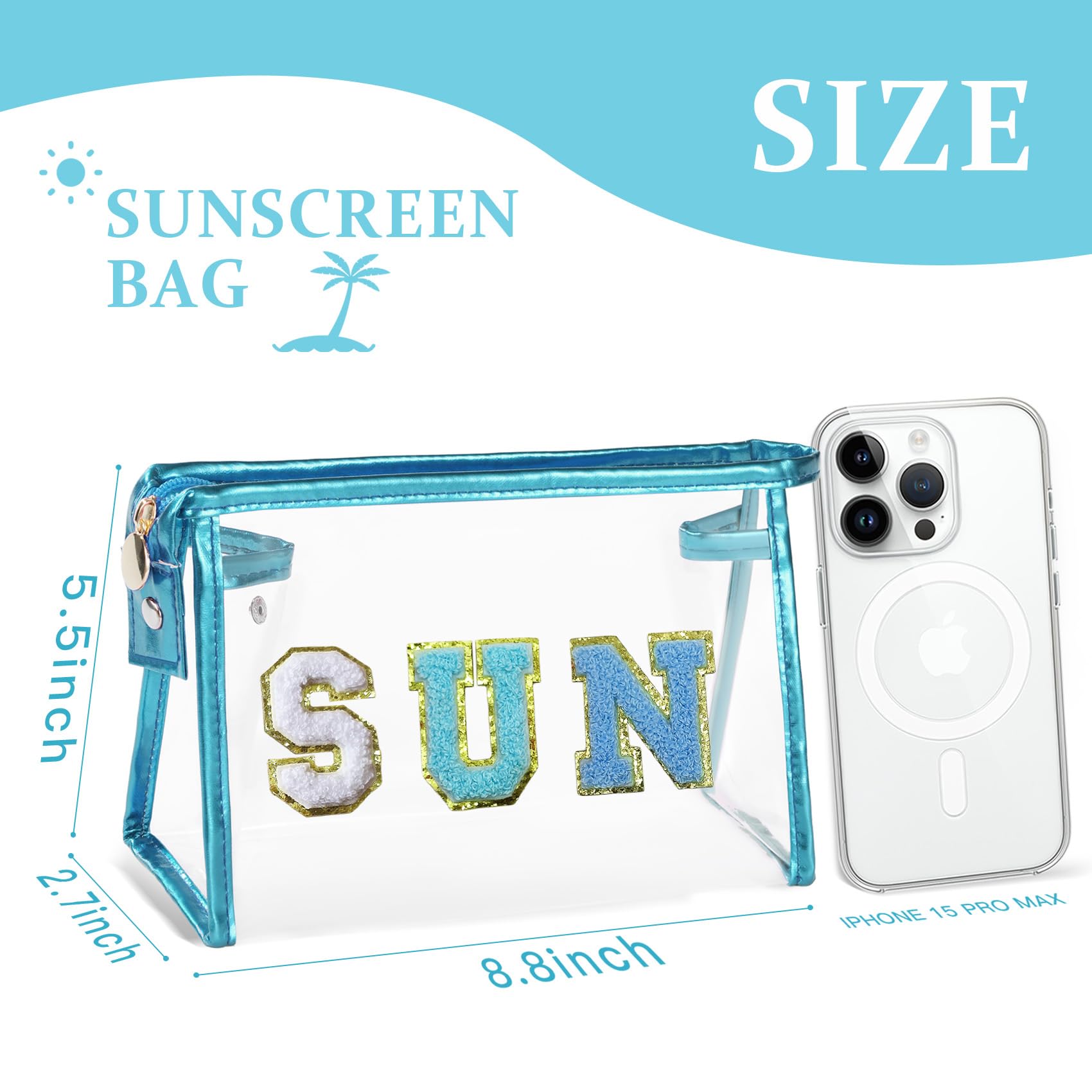 COSHAYSOO compact beach bag keeps sunscreen, lip SPF, and mists neatly in one place