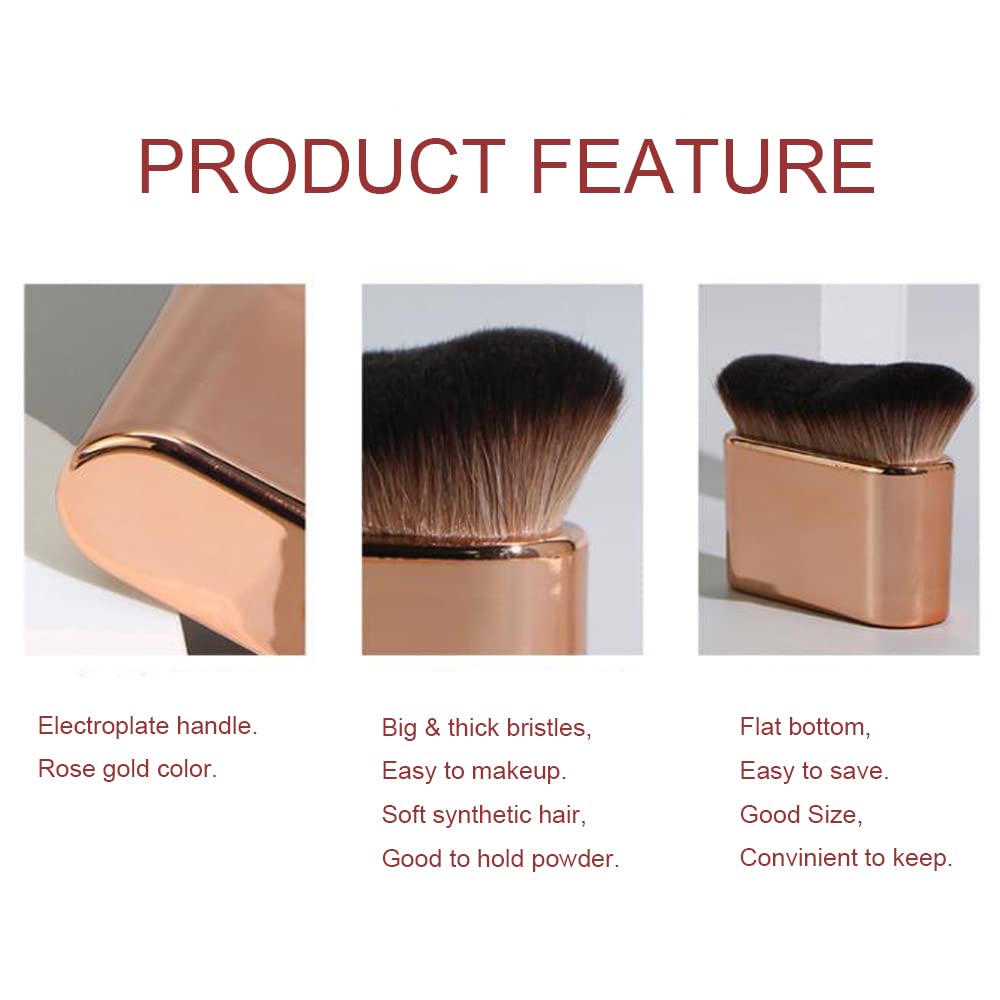 COSHINE Big Self Tanning Blend Brush rose gold minimizes product waste during use