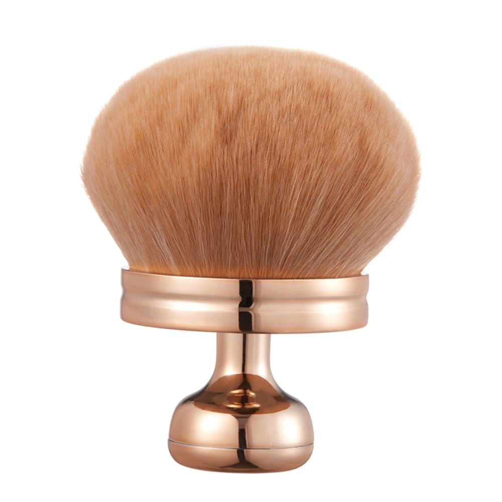 COSHINE extra large rose gold brush with dense bristles for flawless foundation.