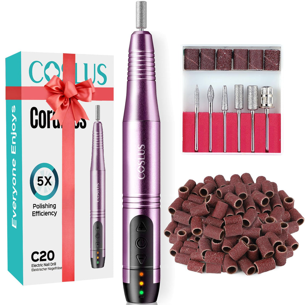 COSLUS C20: lima para uñas portátil para retoques rápidos en casa.