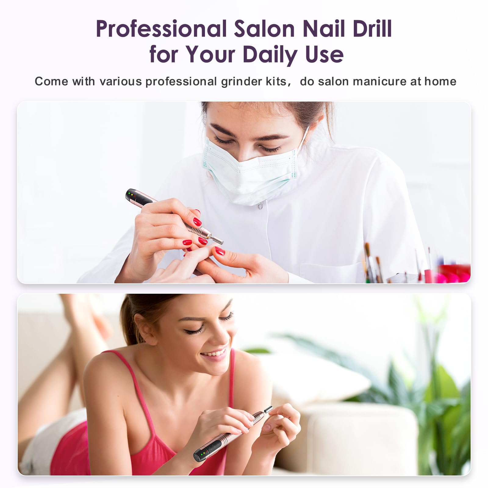 COSLUS C20 includes six professional bits for diverse nail arts