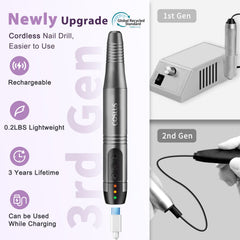 COSLUS C20 portable nail drill kit for all-in-one nail sessions.