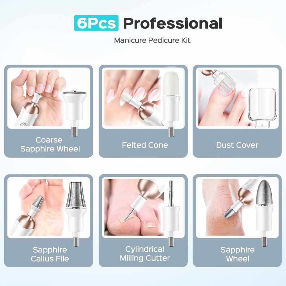 COSLUS C30 cordless pedicure kit for on-the-go nail care.