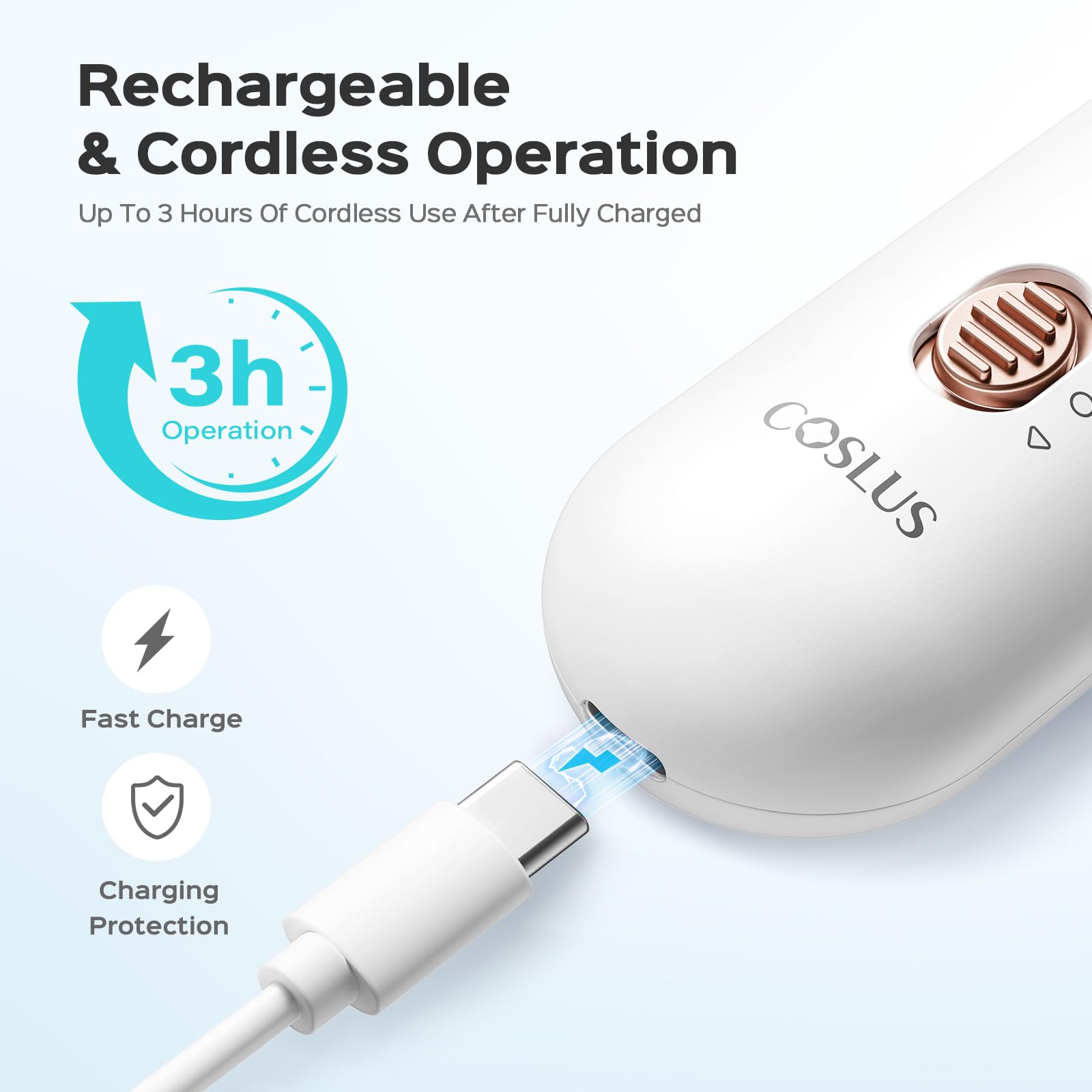 COSLUS C30 dust cover keeps workspace clean during use.