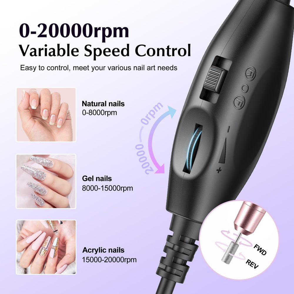 COSLUS C40 beginner-friendly nail drill makes professional results more attainable.