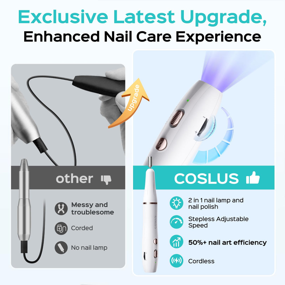 COSLUS C41 precision stepless speed control enables smooth shaping and filing.