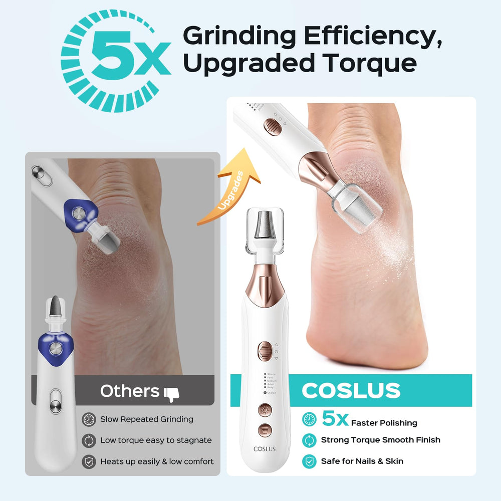 COSLUS C43 cordless nail file for salon-quality care anywhere.