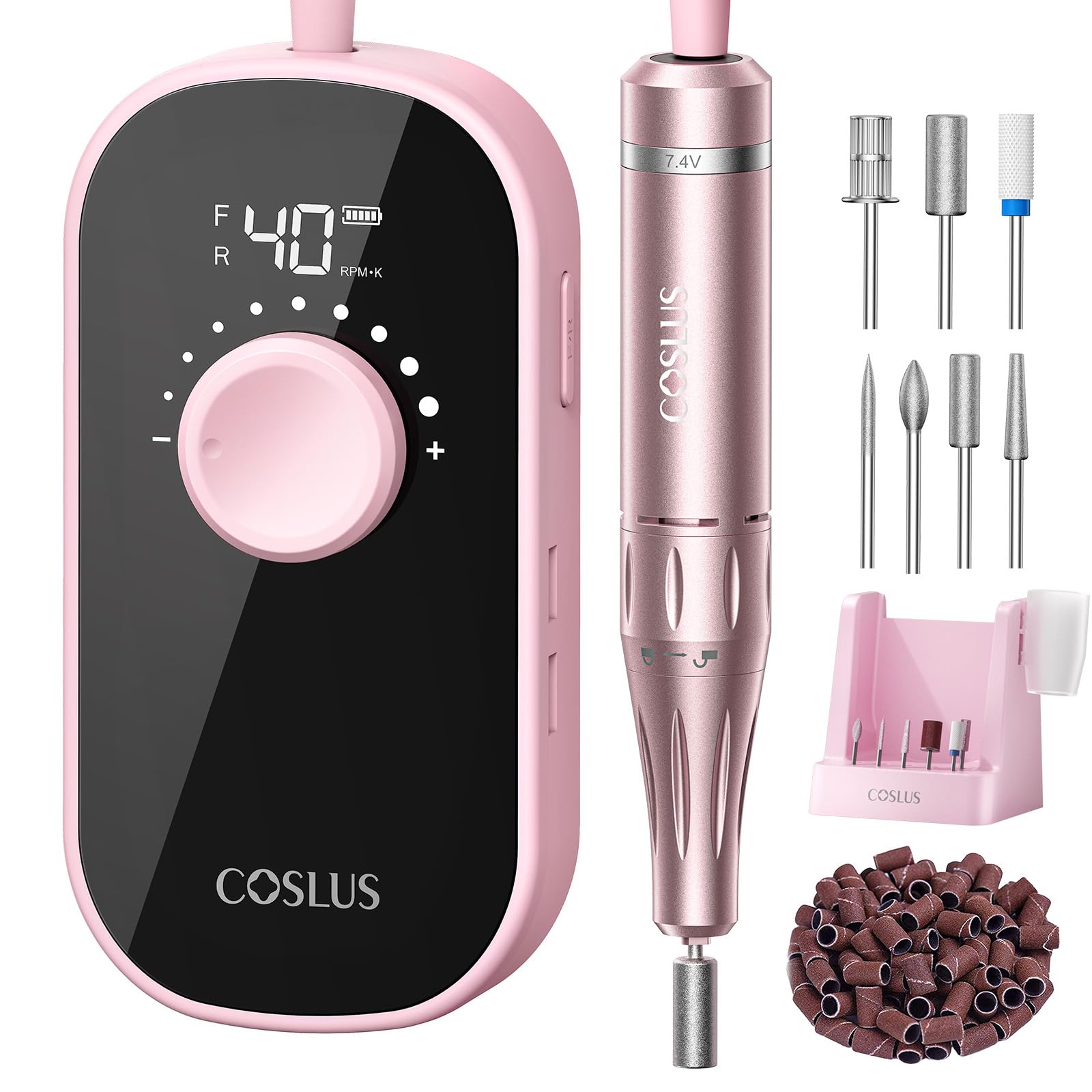 COSLUS E51 cordless design enables easy at-home nail care.