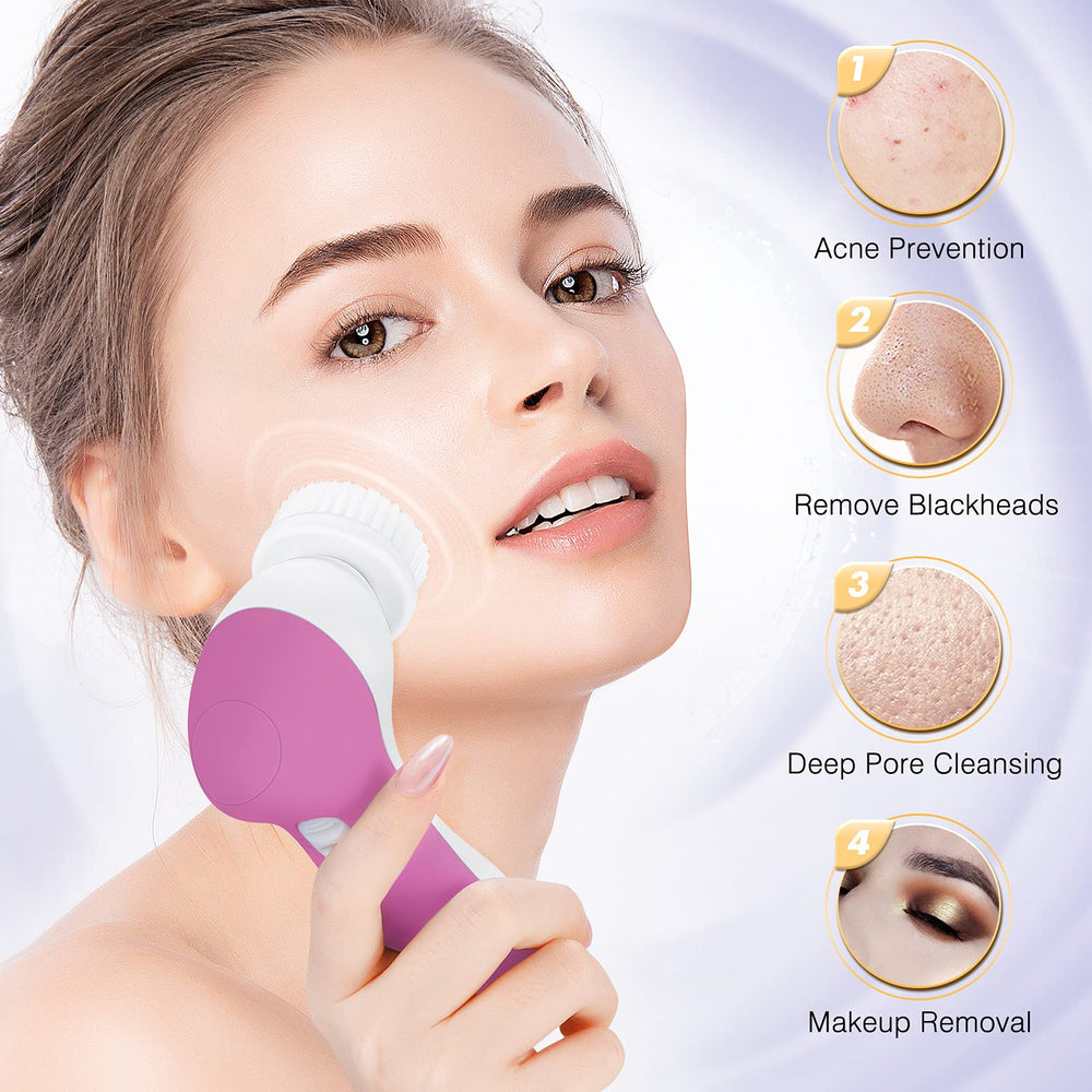 COSLUS exfoliating brush head for deeper cleansing.