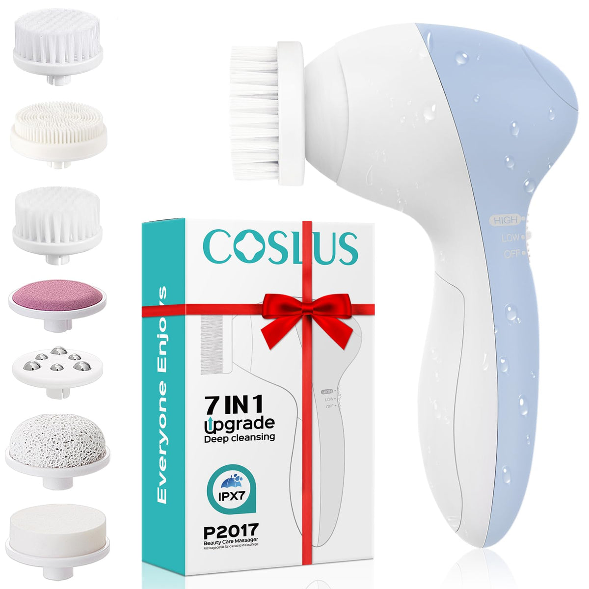 COSLUS FBS-D 7-in-1 kit view for versatile skin cleansing