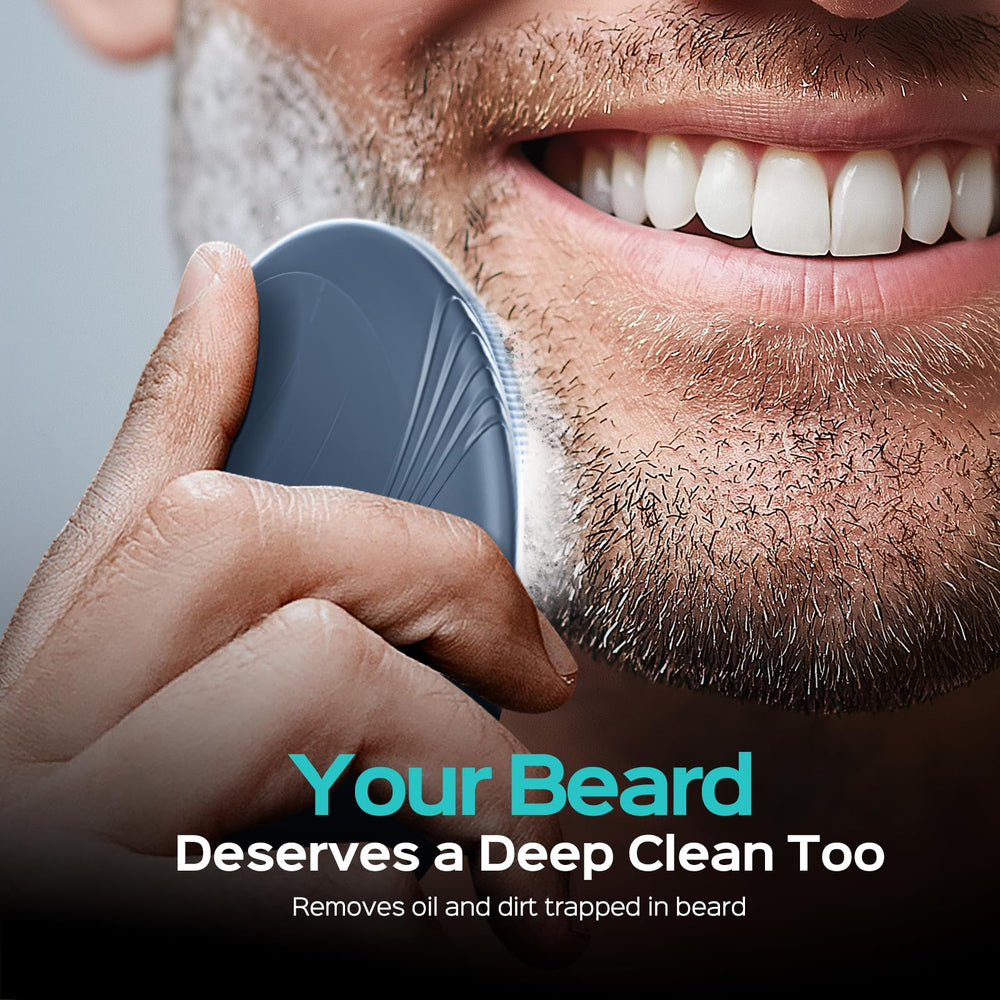 COSLUS FBS01 full-face cleansing design reaches nose sides and T-zone.