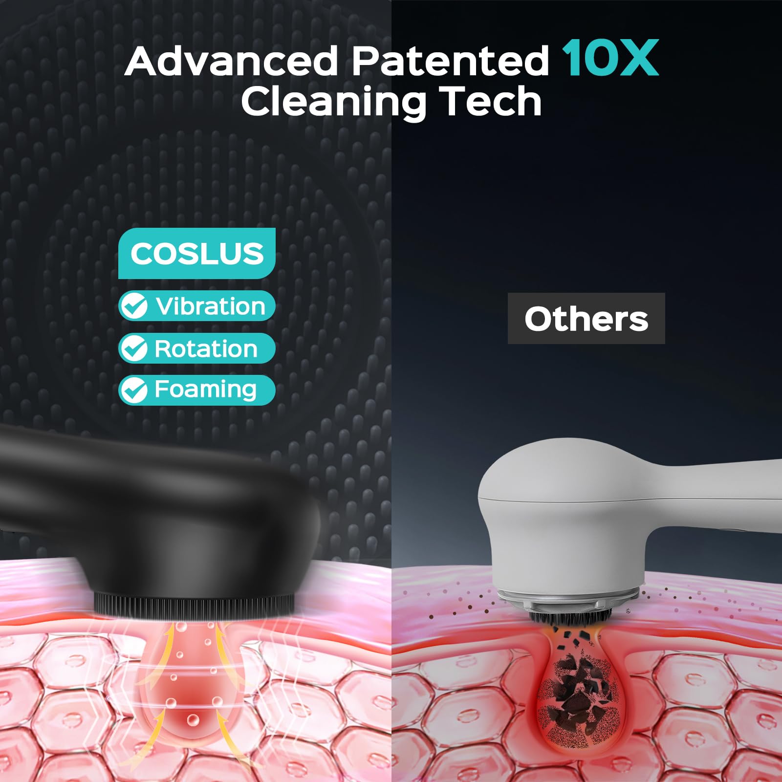 COSLUS FBS03 5-speed rotation adapts to skin type for comfortable daily use