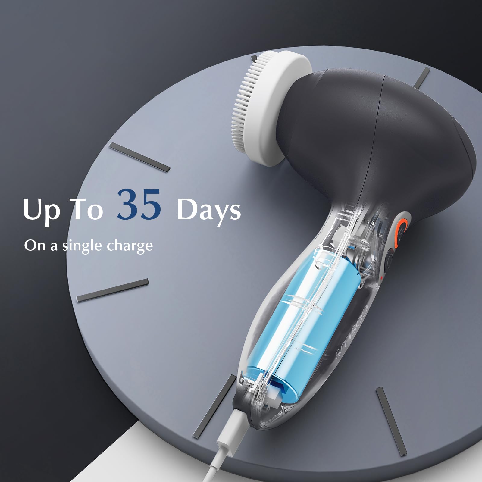 COSLUS FBX04 ergonomic handle offers comfortable grip during cleansing.