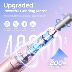 COSLUS nail drill with 40-speed control for precise results.