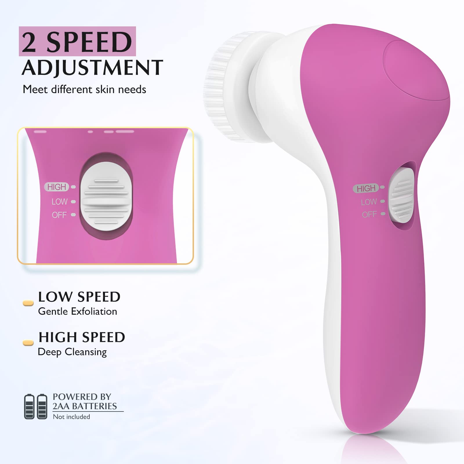 COSLUS rolling massage brush head for facial circulation.